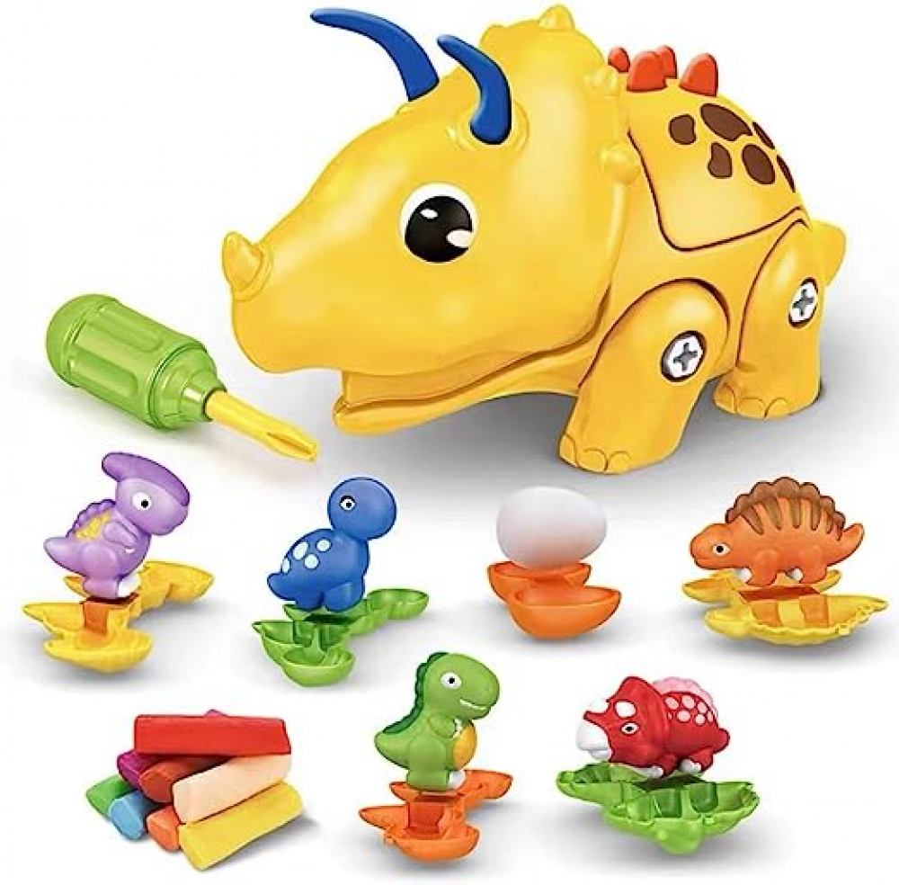 2 In 1 Dinosaur Playdough Set Color Dough Toy With Disassembly 2-in-1-dinosaur-playdough-set-color-dough-toy-with-disassembly