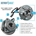thumbnail image 3 of Detroit Axle - Front Wheel Bearing Hub for 2008-2012 Jeep Liberty, 2007-2011 Dodge Nitro Wheel Hub and Bearing Assembly 2009 2010 Replacement, 3 of 7