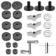 thumbnail image 1 of 23 unids/set almohadilla de fieltro de platillo antiarañazos mejorar el sonido soporte de platillo compacto fieltros arandelas de tambor juego de fundas accesorios de repuesto gris, 1 of 5