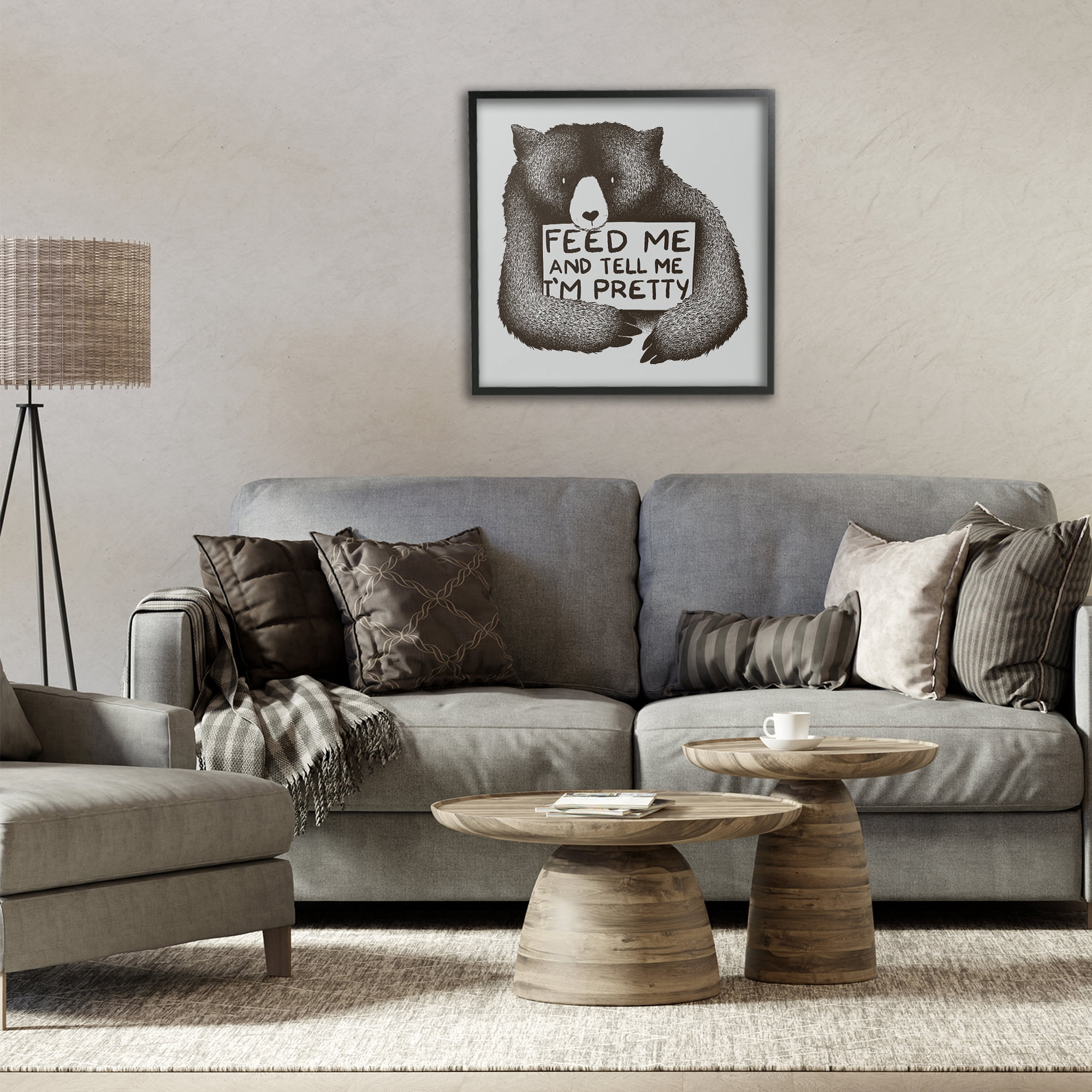 Stupell Industries Feed & Tell Me I'm Pretty Black Framed Giclee Art, design by Tobe Fonseca