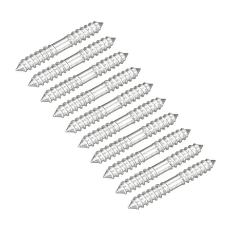 

8x25mm Hanger Bolts 12 Pack Double Ended Self-Tapping Thread Dowel Screws