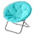 thumbnail image 3 of Urban Shop Faux Fur Saucer Chair, Aqua, 3 of 10