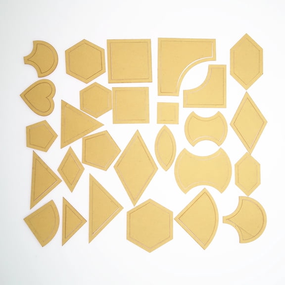 Toddmomy 27Pcs Various Shapes Transparent Quilting Templates Plastic Sewing Tools Kit for DIY Handmade Crafts 16x15x3cm