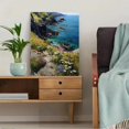 thumbnail image 5 of Coastal Cliff Flowers Oil Canvas Print, Wall Decor for Living Room Bedroom Dining Room Office Hotel Lobby, 5 of 8