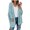 Blue, variant on Oversized Open Front Female Casual Loose Knit Cardigan