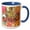 Blue/White, variant on 3drose, Cubes of Pink Orange Yellow Aqua, 11oz Magic Transforming Mug
