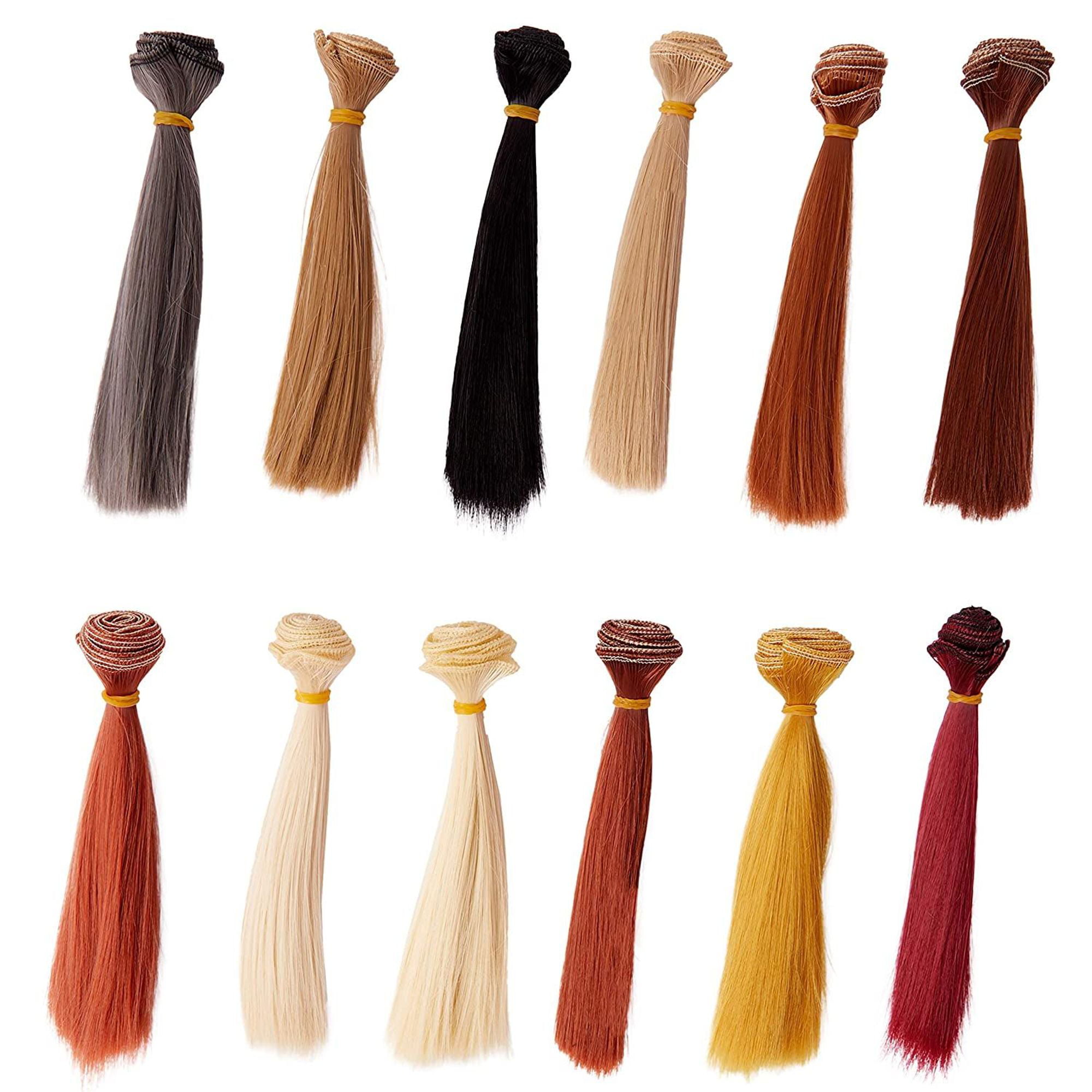 12 Colors Bright Creations Doll Making Hair Wefts 24 Pack