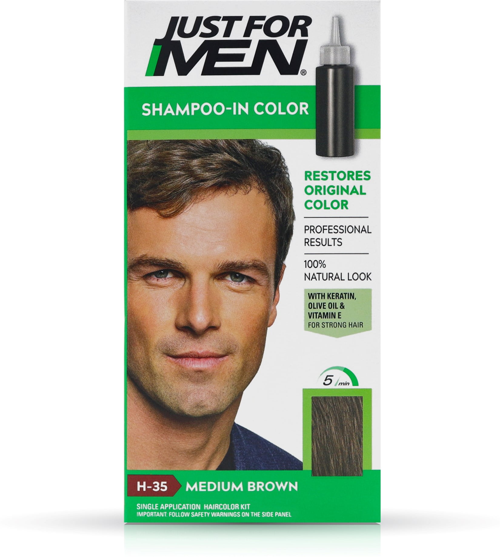 JUST FOR MEN Hair Color, Medium Brown 35, 1 ea (Pack of 6) 