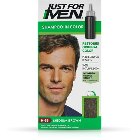 JUST FOR MEN Hair Color, Medium Brown 35, 1 ea (Pack of 3)