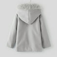 thumbnail image 2 of Vedolay Blazer Jackets for Girl Girls Cozy Jacket Fall Winter Casual Fuzzy Outwear Coat,Gray 2-3 Years, 2 of 5