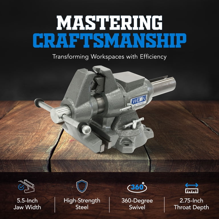 Wilton Work Bench Vise, 5.5 Inch Jaw Width, Multi Purpose Anvil