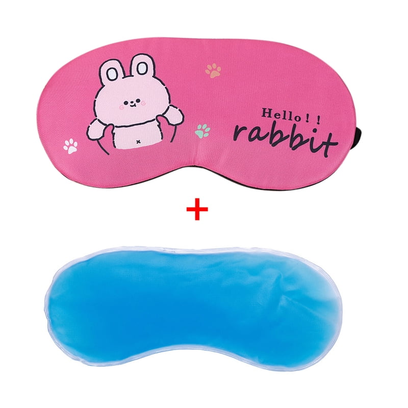 1pc Sleeping Eye Mask Soft Padded Sleep Travel Shade Cover with Ice Compress Gel Travel Rest Eye Shade Cover Blindfold
