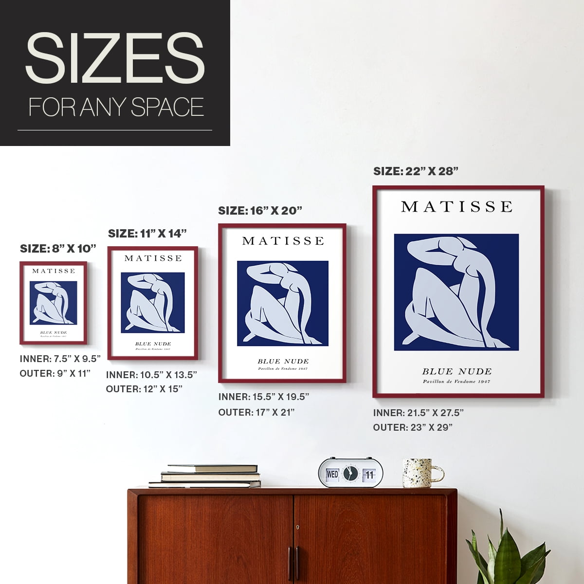 Matisse CCXCVII in Solid Wood 11 x 14 Framed Print