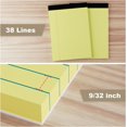 thumbnail image 5 of 12 Pack Yellow Legal Pads 8.5 x 11.75 College Ruled Yellow Note Pad Narrow Ruled 30 Sheets Notepads Perforated Writing Pad Clear Print 8x11 Legal Pads Pads of Paper, 5 of 14