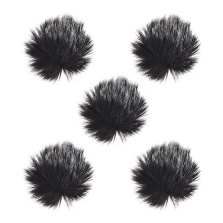 Furry Outdoor Microphone Windscreen Muff Mini Lapel Lavalier Microphone Windshield 5-Pack