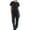 Black, variant on Jumpsuit for Women Wide Leg Floral Rompers Short Sleeve Zip Up Romper Elastic Waist Pockets Overalls Baggy Summer Loose Casual Petite Playsuit Elegant Dungarees
