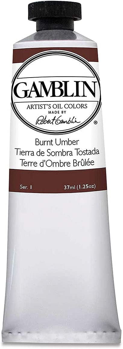 Gamblin Artist Oils Burnt Umber 37ml, Single Tube