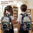 thumbnail image 4 of SEANATIVE Kids Clear Backpack for Girls Boys Transparent See Through School Bookbag Stylish Design Heavy Duty PVC Backpack for Travel School, Paw Pattern Black, 4 of 7