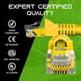 thumbnail image 5 of GearIT Cat 6 Ethernet Cable 1 ft (24-Pack) Network Patch Cable - Yellow, 5 of 8