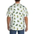 thumbnail image 5 of Fotbe Cute Avocado Yoga print Short Sleeve Button Down Shirts for Men Casual Summer Beach Wrinkle Free Shirt-Large, 5 of 7