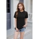 thumbnail image 2 of Camisetas de Corta con Encaje para Mujer, Estilo Ejecutivo, Color Negro, Talla XL, 2 of 9