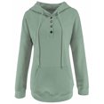 thumbnail image 2 of Sudadera con capucha de mujer con botones y cordón FleinngHoz JD710495529, 2 of 7