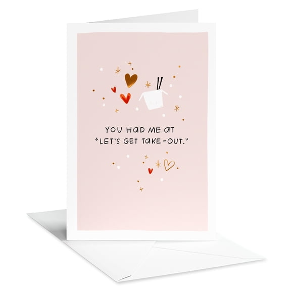 American Greetings Romantic Valentine's Day Card for New Relationship (Take-Out Love)