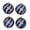 Blue/Gold Swirl, variant on 4-Count Champagne Mercury-Style Ball Shatterproof Christmas Ornaments, 6", by Holiday Time