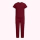 thumbnail image 5 of Ceisia Men's Solid Color Medical Scrubs Set V-Neck Short Sleeve Top Multi-Pocket Cargo Pants for Healthcare Workers Red S Gifts, 5 of 8