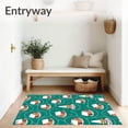 thumbnail image 3 of ODIKA 8'x10' Machine Washable Non-Slip Area Rug, Whimsical North Pole Express Bath Decoration Absorbent High Traffic Rug, Green, 608940, 3 of 7
