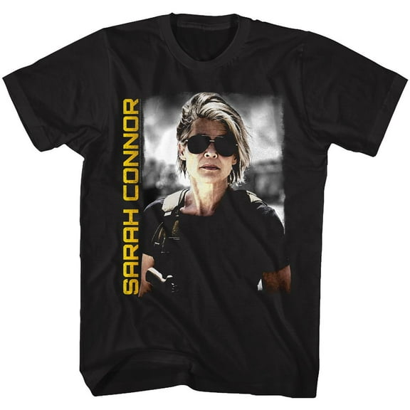 Terminator Dark Fate Sarah Conner Black Adult T-Shirt