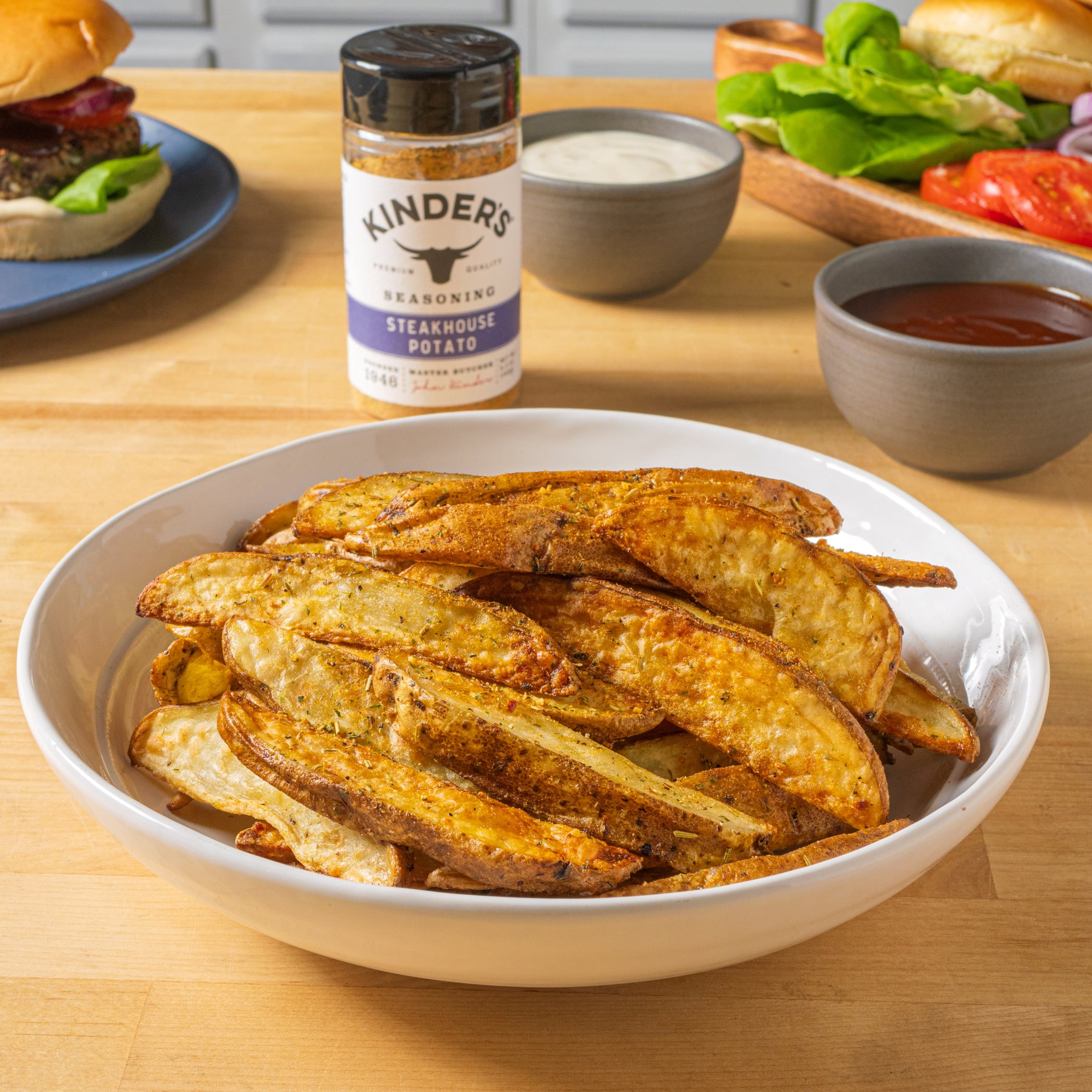 Kinder's Steakhouse Potato Seasoning Blend with Cracked Pepper, Sea Salt, Garlic, and Herbs, 5.3 oz