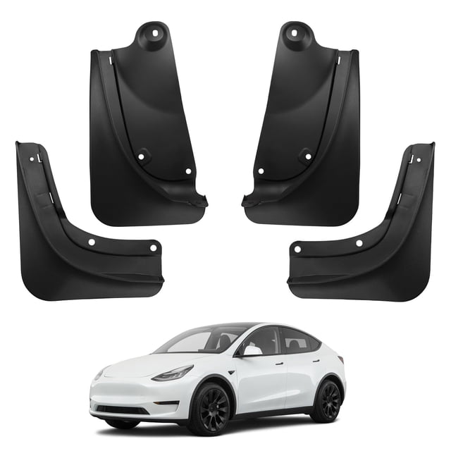 Mud Flaps BASENOR 2025 Tesla Model Y para todo tipo de clima, juego de 4