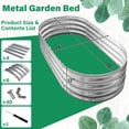 thumbnail image 2 of Cama de jardín elevada TATAANTY de metal galvanizado de 120 x 60 x 30 cm, paquete de 2, 2 of 7