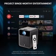 thumbnail image 3 of Proyector inteligente KODAK FLIK HD10 | Sistema de proyección de video Android TV 1080P FHD con Asistente de Google, Wi-Fi, Bluetooth 5.0, HDMI, USB, Aux y parlantes duales de 5 W incorporados | iOS y, 3 of 5