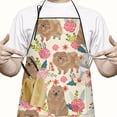 thumbnail image 2 of Pomeranian Dogs and Pioneer Flower Apron-Garden Aprons for Women with Pockets-Cotton Linen Waterproof Kitchen Cooking Gardening Aprons Adjustable for Kitchen,Cooking,BBQ and Salon 33x27 Inch, 2 of 7