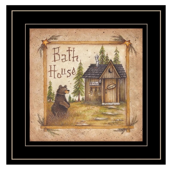 TrendyDecor4U Bath House By Mary Ann June Framed Print MARY290-704G