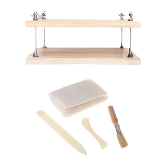Sharprepublic Wooden Flat Paper Press Machine for Labels Cardboard Scrapbooking Two Layer Set