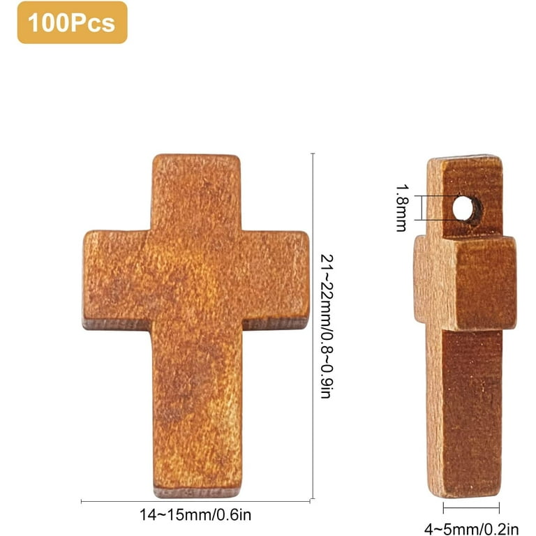 Buy Unfinished Wood Cross Pendants (Pack of 16) at S&S Worldwide