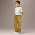 thumbnail image 5 of Jalioing Kids Casual Cargo Pants Boys Girls Elastic Waist Drawstring Waist Athletic Trousers with Pocket, 5 of 7