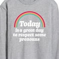 thumbnail image 3 of Instant Message - Today Great Day Pronouns - Men's Long Sleeve T-Shirt, 3 of 6