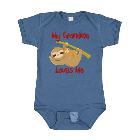 

Inktastic My Grandma Loves Me Sloth Gift Baby Boy or Baby Girl Bodysuit