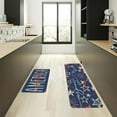 thumbnail image 6 of 2 Pieces 4th of July Kitchen Rugs Independence Day Decorative Floor Mats Kitchen Dirt Counteractive Floor Mats Two Piece Set Bathroom Defend Slip Floor Mat Set Blue, 6 of 6