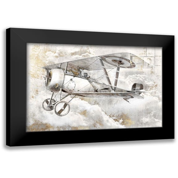Roozbeh 14x11 Black Modern Framed Museum Art Print Titled - Airplane II