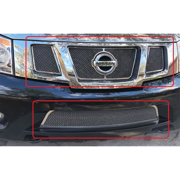 2008-2015 Nissan Armada Logo Show Stainless Steel Polished Finish 1.8 Mm Wire Mesh Mesh Grille