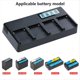 thumbnail image 5 of NP F970 F960 NP F770 BateríA Cargador Inteligente RáPido de 4 Canales para F750 F950 NP-F550 NP-FM50 FM500H QM7 Enchufe UE, 5 of 7