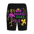 thumbnail image 5 of Fotbe Mardi Gras with Flamingo Pajama Shorts for Men, Men's Pajama Bottoms, Sleepwear,Short Pajama Pants-Small, 5 of 9