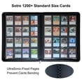 thumbnail image 2 of GrinOwl 16 Pocket Card Binder, Fits 1216 Trading Cards 1200+ Pockets Ringless Trading Card Album Folder for TCG (Blue), 2 of 5