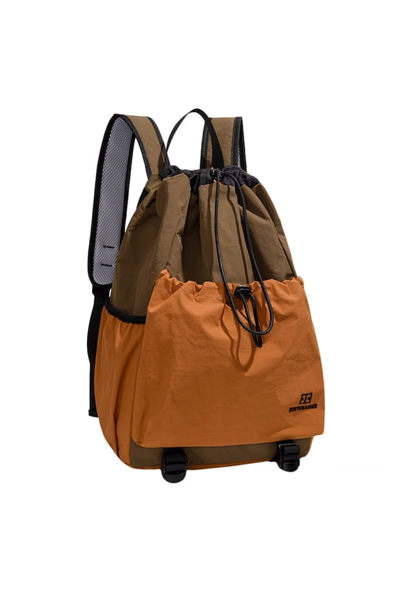 Lightweight Drawstring Backpack, Water Resistant Oxford Cloth Sack Bag with Adjustable Breathable Straps, Multi Pocket Casual Sports Rucksack for Women Men