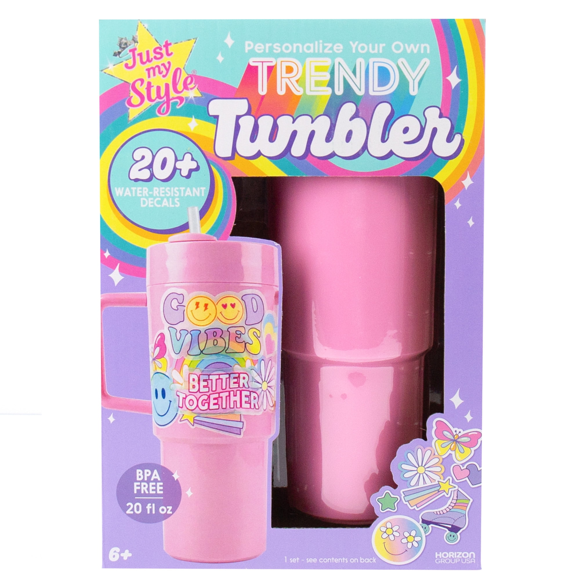 Just My Style Personalize Your Own Trendy Pink Tumbler
